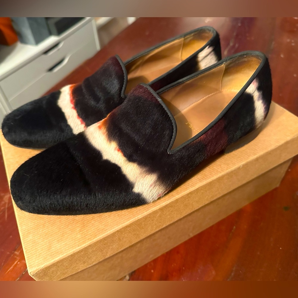 Christian Louboutin HENRI FLAT PONY TIE DYE/GG MENS Loafers 41.5